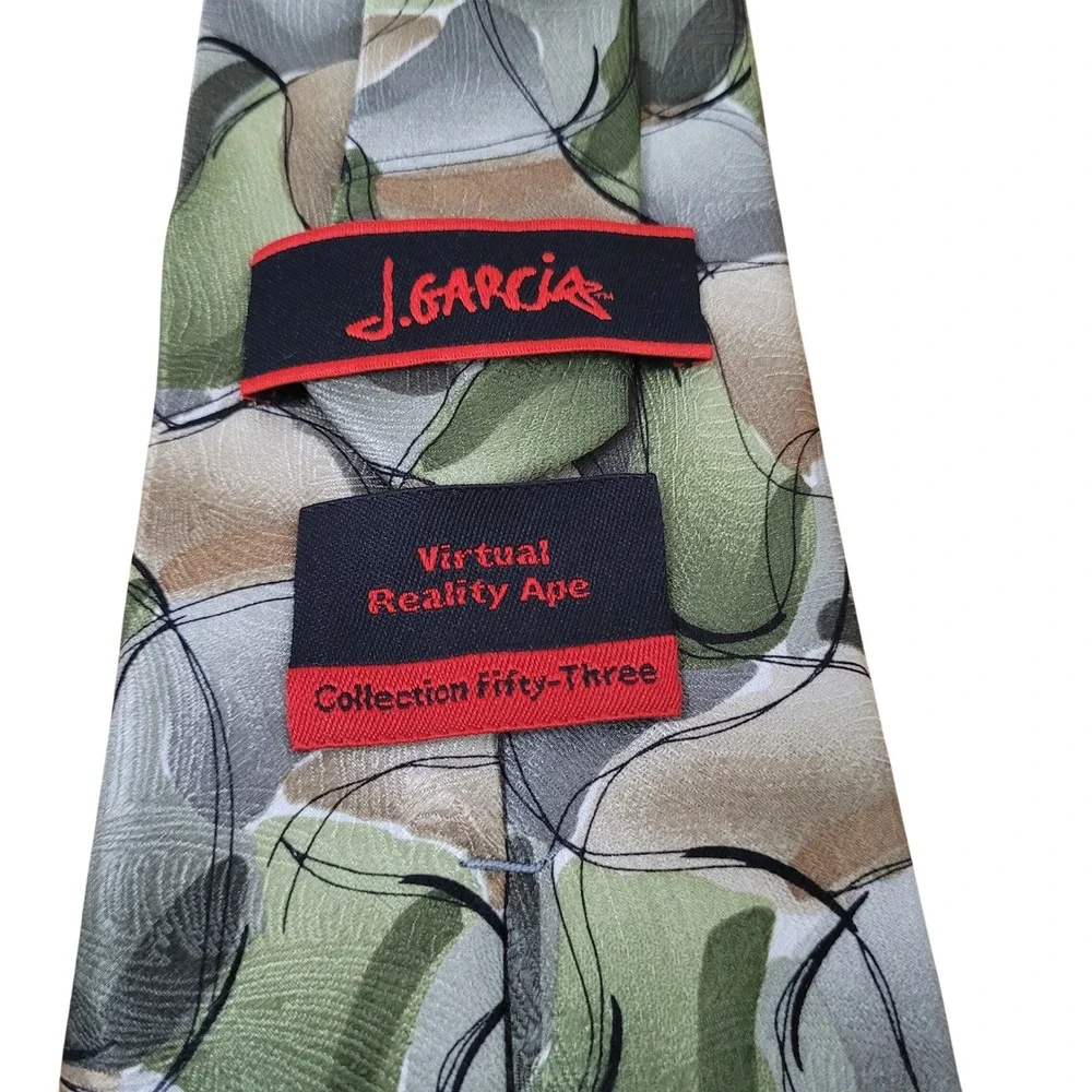 J Garcia Mens‎ Abstract Swirl Silk Necktie Collection Fifty Three